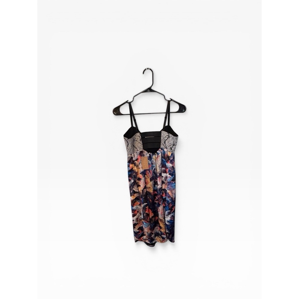 NWT RACHEL Rachel Roy Contrast Print A Line Dress Size 0 Aloha Black / Cream - Picture 3 of 6